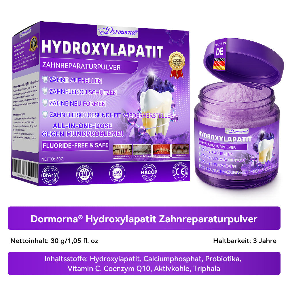 𝐃𝐨𝐫𝒎𝒐𝒓𝙣𝙖® 𝐻𝑦𝑑𝑟𝑜𝑥𝑦𝑙𝑎𝑝𝑎𝑡𝑖𝑡 𝑍𝑎ℎ𝑛𝑟𝑒𝑝𝑎𝑟𝑎𝑡𝑢𝑟𝑝𝑢𝑙𝑣𝑒𝑟👨⚕️Repariert effektiv Karies, Zahnfleischprobleme, empfindliche Zähne, Mundgeschwüre und gelbe Zähne und verbessert die gesamte Mundgesundheit💎