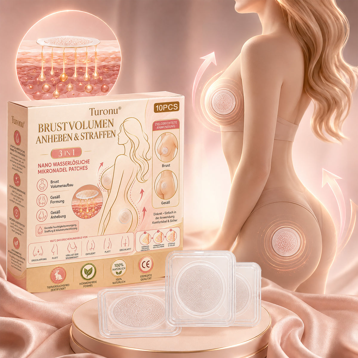 Turonu® Nano-Mikronadel-Pflaster für eine gezielte Brustpflege und ein verbessertes Hautgefühl 💎